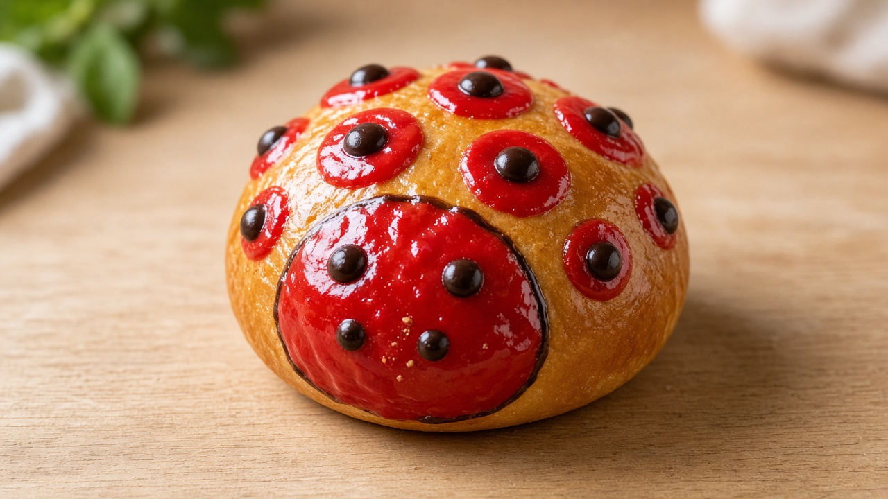 Mariehønen – rund, rødprikket brioche-pastry
