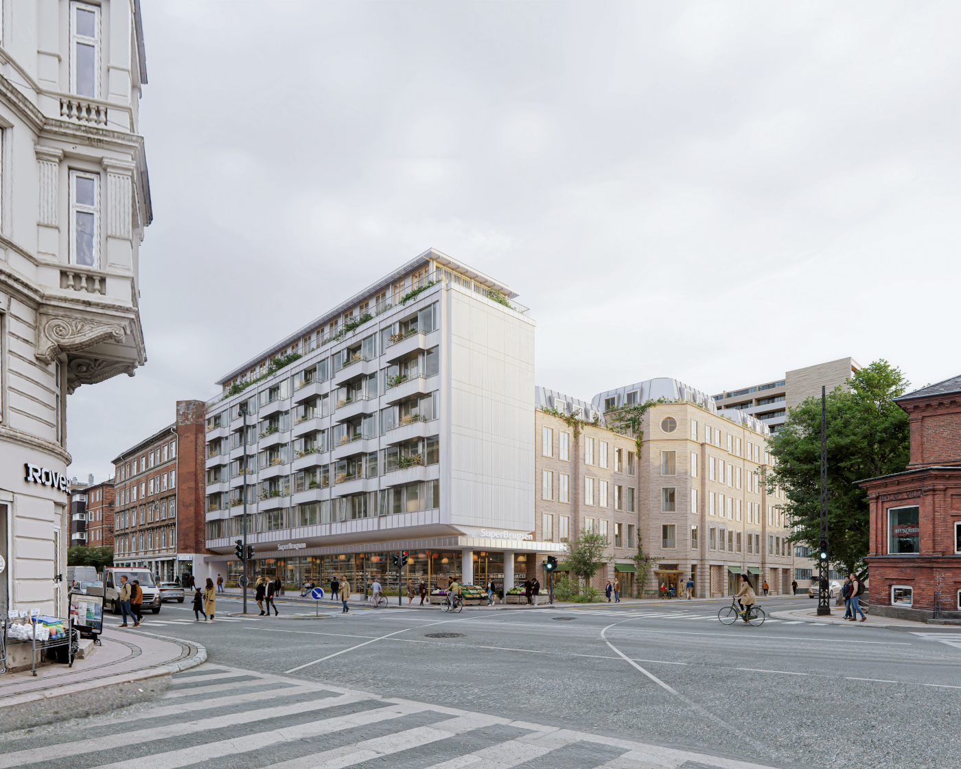 Illustration af den planlagte transformation ved Vesterbrogade 162